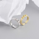 Beads and Foil Textured Open Ring - MLYH230