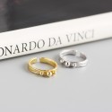 Beads and Foil Textured Open Ring - MLYH230