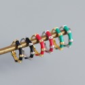Fashion Bamboo Enamel Hoop Earrings - MLYH233