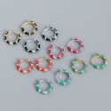 Fashion Bamboo Enamel Hoop Earrings - MLYH233