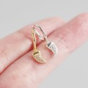 Pave Wolf Tooth Dangle Earrings - MLYH235