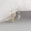 Pave Wolf Tooth Dangle Earrings - MLYH235