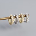 Metallic Pearl Beads Hoop Earrings - MLYH236