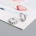 Metallic Pearl Beads Hoop Earrings - MLYH236