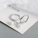 Pentagram Pearl Drop Earrings - MLYH238