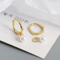 Pentagram Pearl Drop Earrings - MLYH238