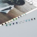 Sweet Rectangular Gem Stud Earrings - MLYH239