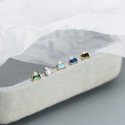 Sweet Rectangular Gem Stud Earrings - MLYH239