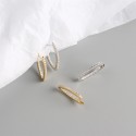 Pave V-shaped Hoop Earrings - MLYH240