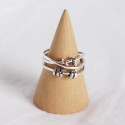 Lines with Rotatable Charms Open Ring - MLYH241