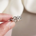 Hollow Mobius Twists Open Ring - MLYH242