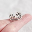 Chain and Twine Shaped Open Ring - MLYH243