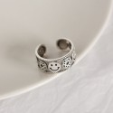 Vintage Emoji and Stars Open Ring - MLYH247