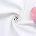 Minimalist Double Lightning Open Ring - MLYH248