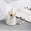Solitaire Tinfoil Texture Open Ring - MLYH251