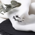 Vintage Black Star Open Ring - MLYH252