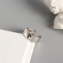 Minimalist Glossy Solitaire Open Ring - MLYH253
