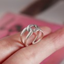 Thick Chain Braid Texture Open Ring - MLYH255