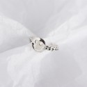 Chain and Smiley Emoji Open Ring - MLYH260