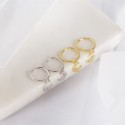 Sparkling Crescent Moon Dangle Earrings - MLYH264