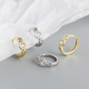 Minimalist Buckle Shaped Hoop Earrings - MLYH265
