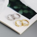 Minimalist Buckle Shaped Hoop Earrings - MLYH265