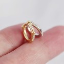 Rivets and Gems Hoop Earrings - MLYH266