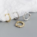 Rivets and Gems Hoop Earrings - MLYH266