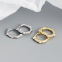 Rivets and Gems Hoop Earrings - MLYH266