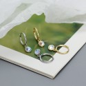 Minimalist Solitaire Gem Dangle Earrings - MLYH268