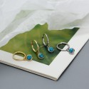 Minimalist Solitaire Gem Dangle Earrings - MLYH268