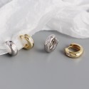 Metallic Marquise Gem Hoop Earrings - MLYH272