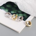 Metallic Marquise Gem Hoop Earrings - MLYH272