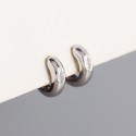 Metallic Marquise Gem Hoop Earrings - MLYH272
