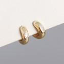 Metallic Marquise Gem Hoop Earrings - MLYH272
