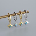 Opal Eight Awn Star Dangle Earrings - MLYH273