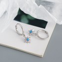 Opal Eight Awn Star Dangle Earrings - MLYH273