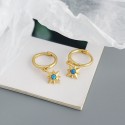 Opal Eight Awn Star Dangle Earrings - MLYH273