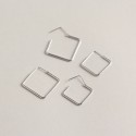 Minimalist Square Shaped Hoop Earrings - MLYH275