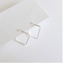 Minimalist Square Shaped Hoop Earrings - MLYH275