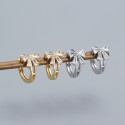 Sparkling Bow Knot Hoop Earrings - MLYH276