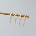 Minimalist Long Rivet Dangle Earrings - MLYH278