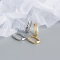 U-shaped Row of Gemstone Hoop Earrings - MLYH281
