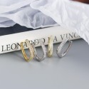 U-shaped Row of Gemstone Hoop Earrings - MLYH281