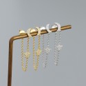 Tassel Moon and Star Chain Stud Earrings - MLYH283