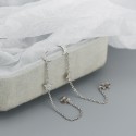 Tassel Moon and Star Chain Stud Earrings - MLYH283