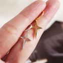 Minimalist Cross Star Dangle Earrings - MLYH284