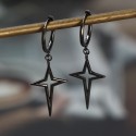 Minimalist Cross Star Dangle Earrings - MLYH284