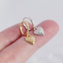 Vintage Heart in Heart Dangle Earrings - MLYH285