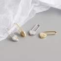 Elegant Heart Lock Drop Earrings - MLYH291